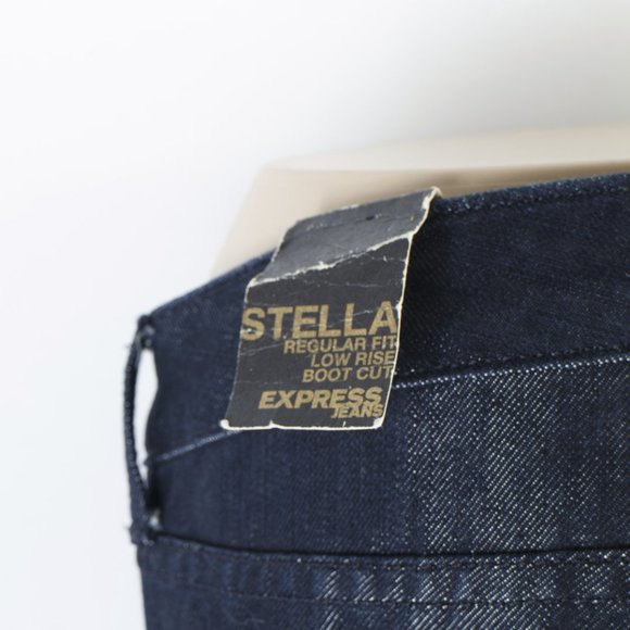 Express Jeans Stella Bootleg 4 (30 X 34) Women's Denim Jeans Dark Wash - Picture 8 of 12